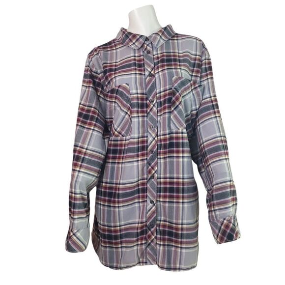 Womans Penningtons Button Down Plaid sz 3X Top - Picture 2 of 13
